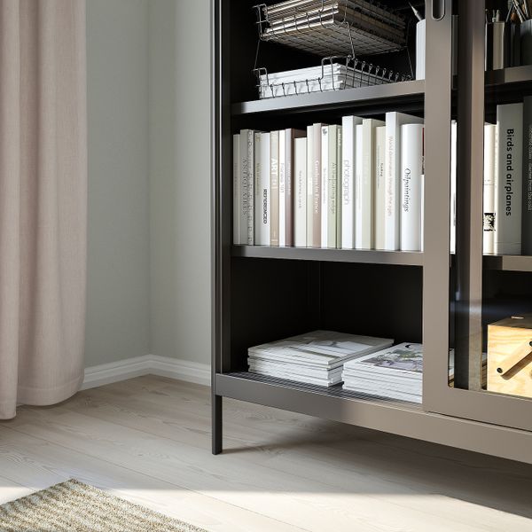 Шкаф + раздвижные стеклянные дверцы IKEA IDÅSEN ИДОСЕН 204.963.87 - фото 3