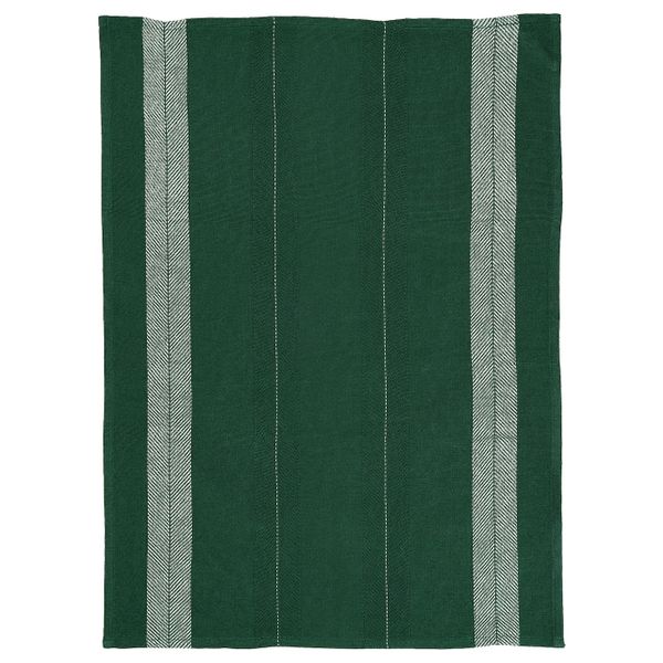 Полотенце, темно-зеленый/белый ручная работа 50x70 см IKEA БОТАНИСК 204.669.22 - фото 1