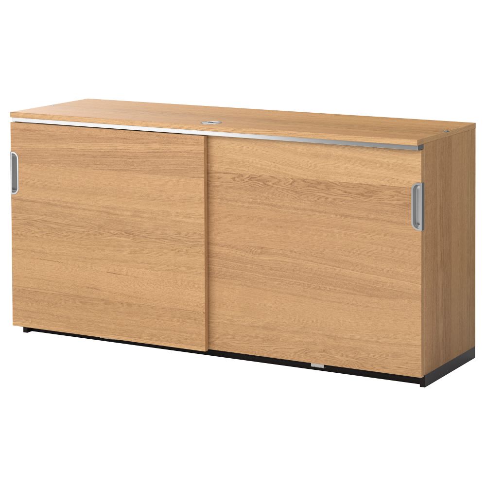 Шкаф с раздвижными дверцами ГАЛАНТ, дубовый шпон (160x80 см) - фото 1