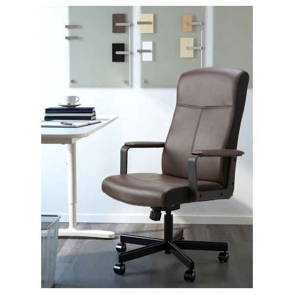 Рабочий стул МИЛЛБЕРГЕТ, Кимстад темно-коричневый - фото 2