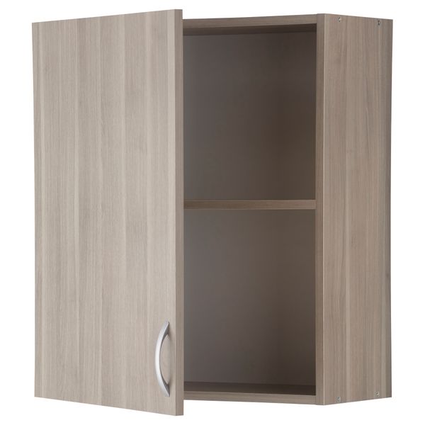 Навесной шкаф с дверцей АЛЬБРУ, серо-коричневый (60x70 см) - схема-чертеж с размерами