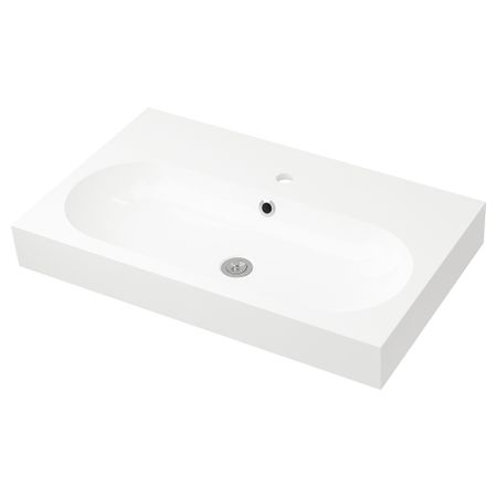 Одинарная раковина, 80x48x10 см, белый IKEA BRÅVIKEN БРОВИКЕН 901.807.99