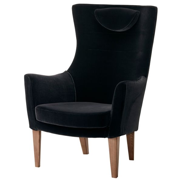 Кресло c высокой спинкой СТОКГОЛЬМ, Сандбакка черный - фото 1