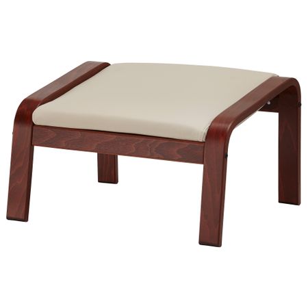 Табурет для ног ПОЭНГ, классический коричневый, Бумстад бежевый