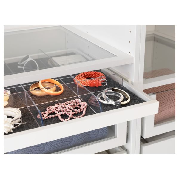 Выдвижная полка с разделителем, белый, прозрачный 75x58 см IKEA КОМПЛИМЕНТ 592.429.69 - фото 2