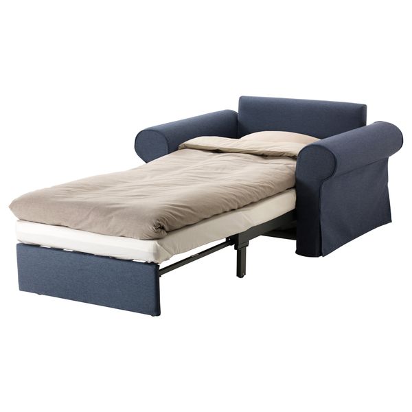 Кресло-кровать БАККАБРУ / МАРИЕБЮ, Йонсбуда синий - схема-чертеж с размерами