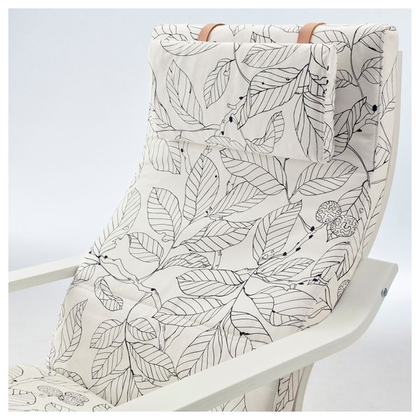 Кресло ПОЭНГ, белый, Висланда черный/белый - фото 4