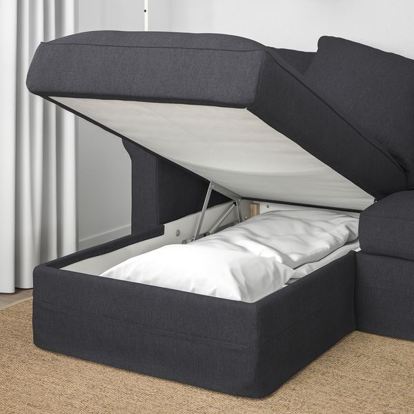 4-местный диван с козеткой, Sporda темно-серый IKEA GRÖNLID 794.085.67 - фото 6