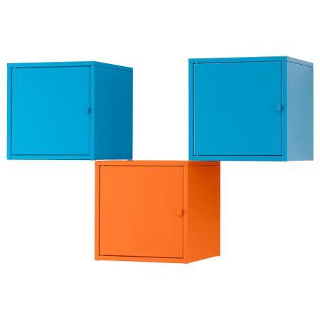 Комбинация для хранения ЛИКСГУЛЬТ, оранжевый, синий (105x70 см)