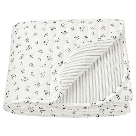 Покрывало, белый, серый 180x250 см IKEA SANDLUPIN САНДЛУПИН 804.511.59