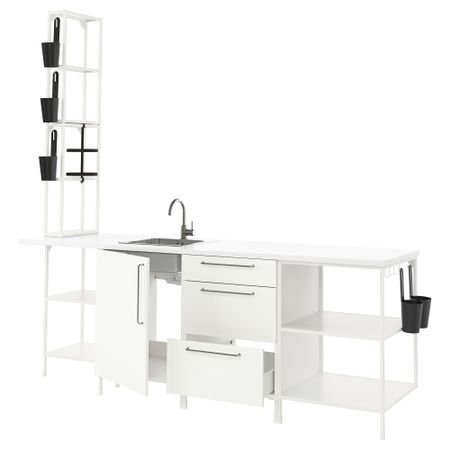 Кухня, белый, 243x63.5x241 см IKEA BEGIVENHET БЕГИВЕНХЕТ 293.381.43