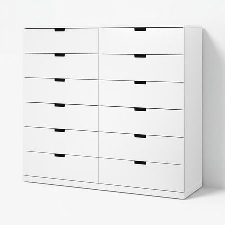 NORDLI Комод с 12 ящиками - белый 160x145 см