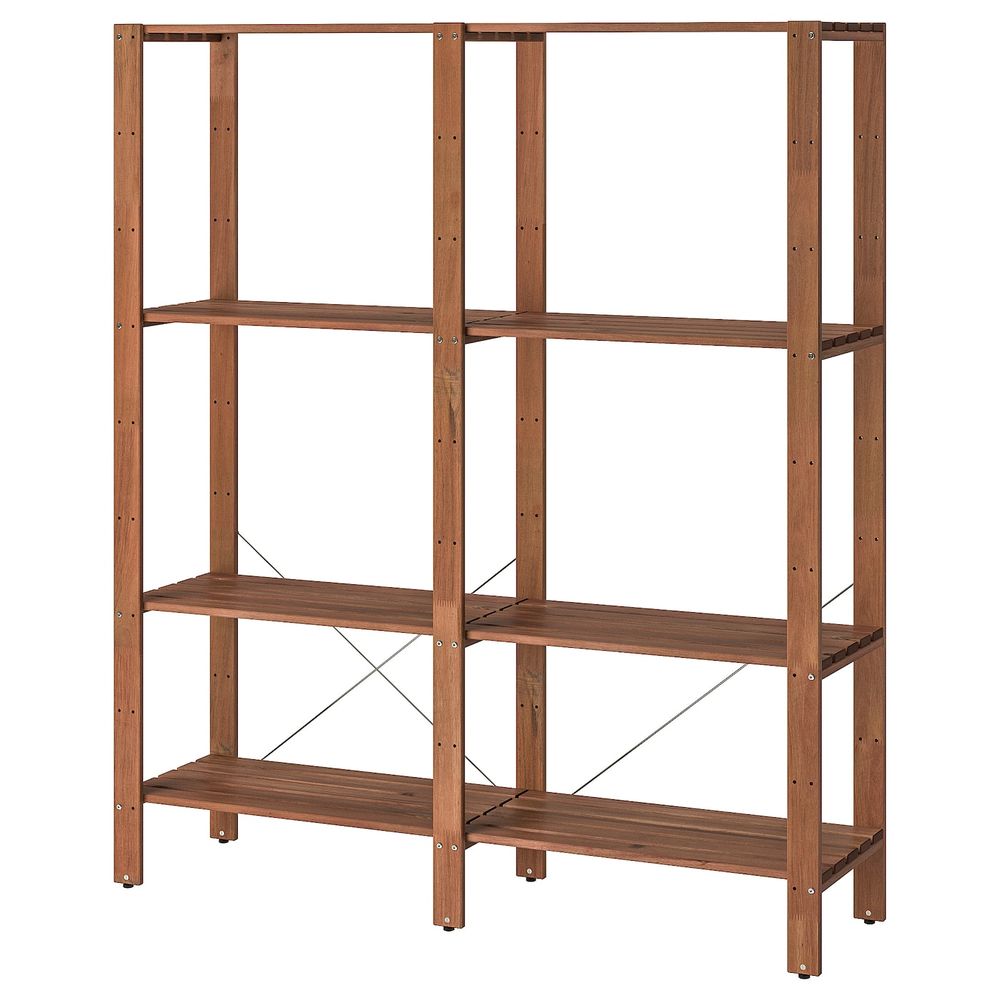 Стеллаж, для/сада, коричневая морилка 140x35x161 см IKEA TORDH ТУРД 893.164.16 - фото 1