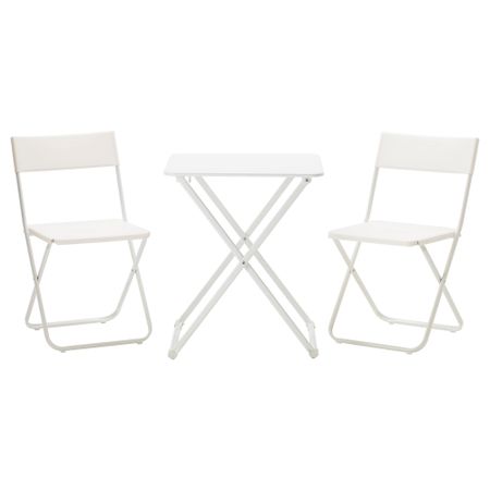 Стол + 2 стула, для сада ГЭРО / ФЕЙЯН, складной, белый