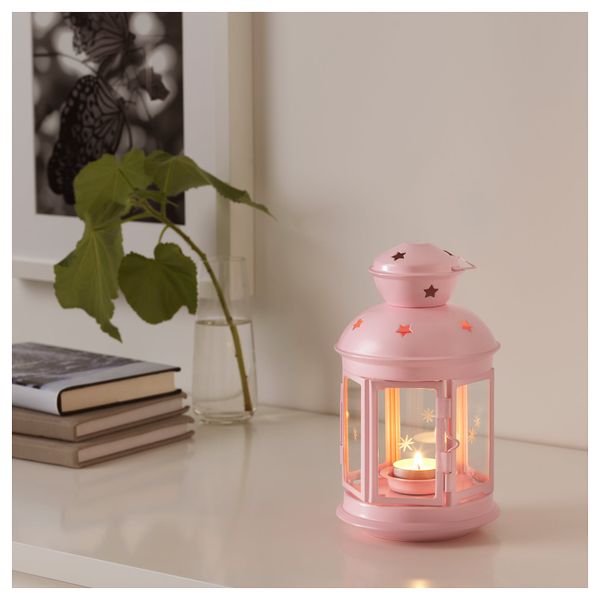 Фонарь для греющей свечи РОТЕРА, д/дома/улицы, светло-розовый (21 см) - схема-чертеж с размерами