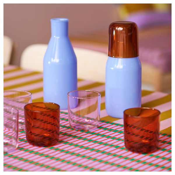 Стакан, светло-розовый, коричневый, 30 сл IKEA TESAMMANS 305.689.58 - фото 4