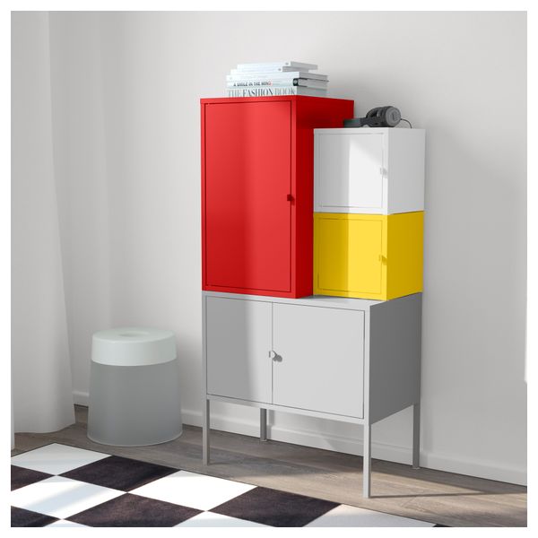 Комбинация для хранения ЛИКСГУЛЬТ, красный/желтый, серый/белый (60x117 см) - фото 3
