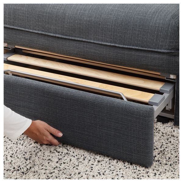 Модульный диван-кровать ВАЛЛЕНТУНА, Хилларед темно-серый - фото 6