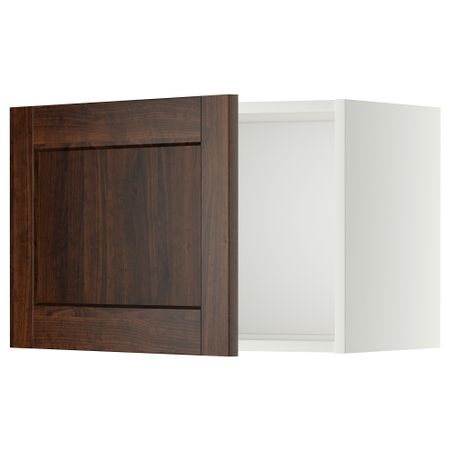 Шкаф навесной МЕТОД, белый, Эдсерум коричневый