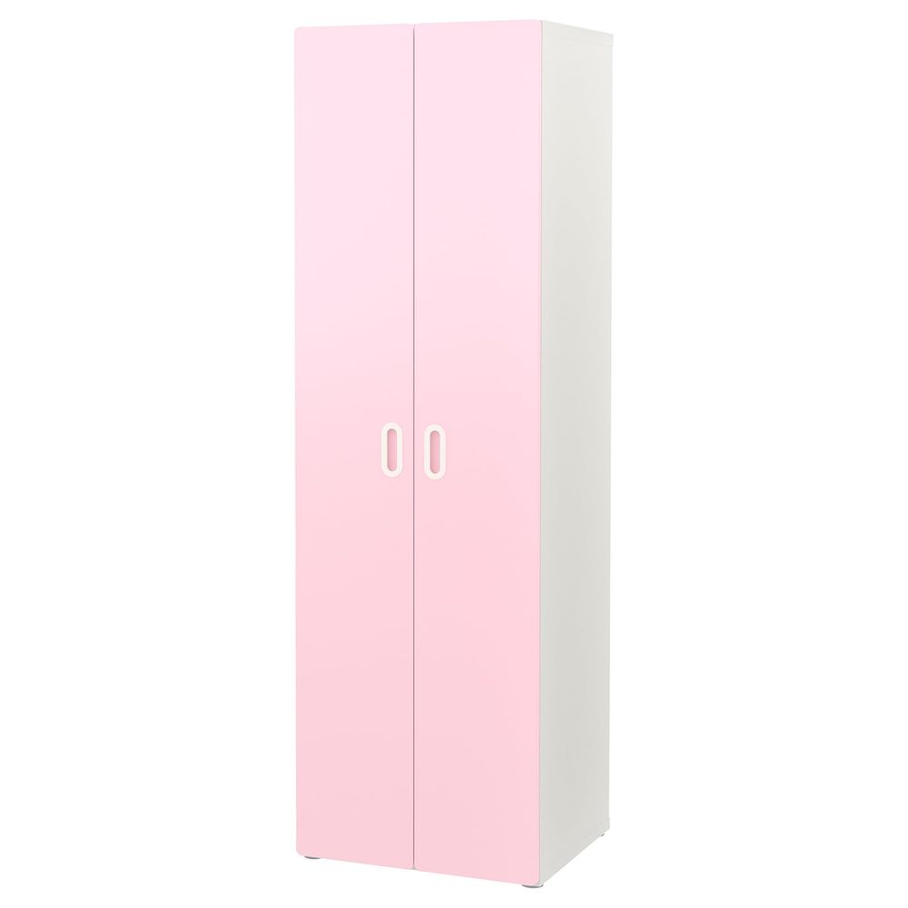 Гардероб, белый/светло-розовый 60x50x192 см IKEA STUVA СТУВА / FRITIDS ФРИТИДС 492.657.77 - фото 1