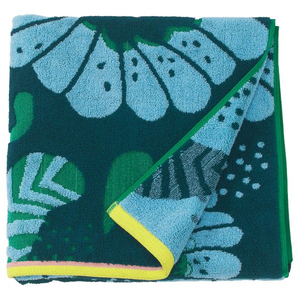 Банное полотенце, синий, разноцветный 70x140 см IKEA САНДВИЛАН 404.304.80 - фото 1