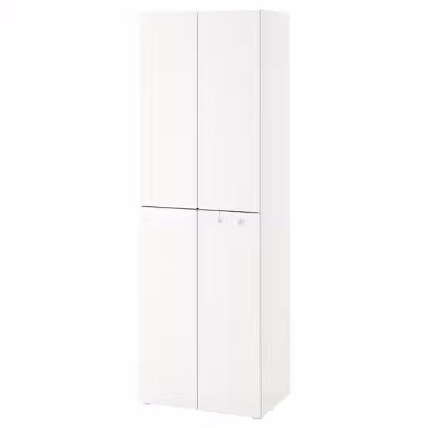 SMÅSTAD / PLATSA Гардероб - белый белый/с 2 платяными штангами 60x42x181 см - фото 1