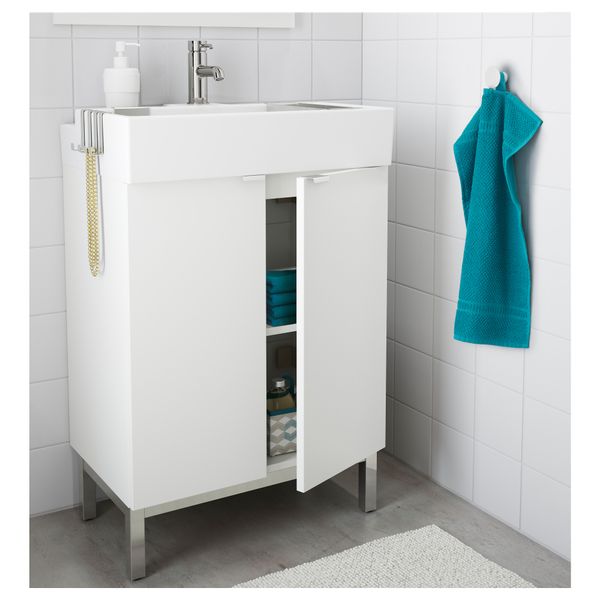 Шкаф под раковину с 2 дверцами ЛИЛЛОНГЕН, белый - фото 2