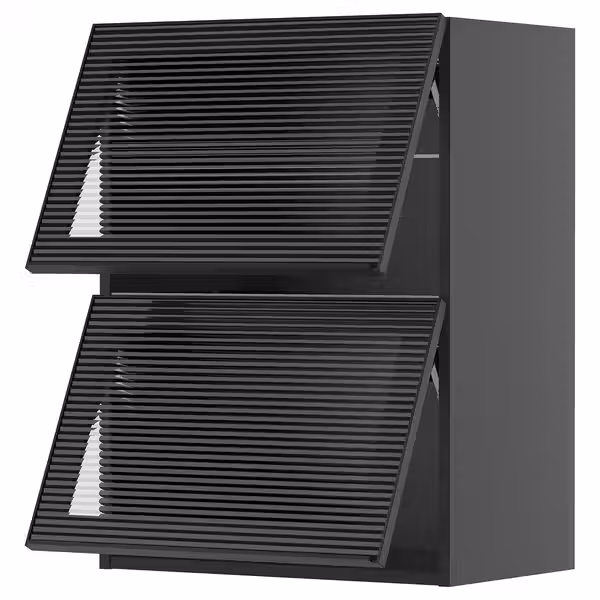 METOD Навесн горизонт шкаф/2стеклян двери - фото 1