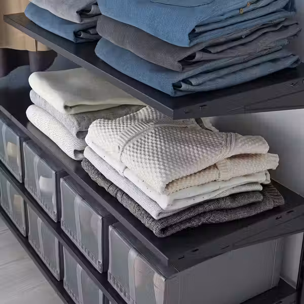 BOAXEL Полка - металлический антрацит 80x40 см - схема-чертеж с размерами