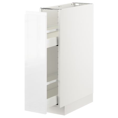 Напольный шкаф, выдвижной внутри элементы, 20x60 cm IKEA METOD МЕТОД 392.722.93