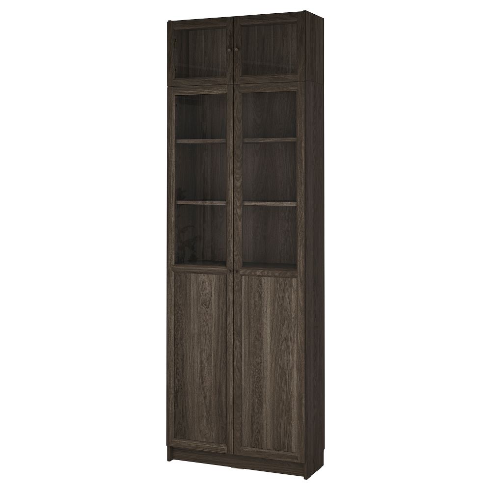 Стеллаж со стеклянными дверцами IKEA BILLY БИЛЛИ, OXBERG ОКСБЕРГ 895.819.10 - фото 1