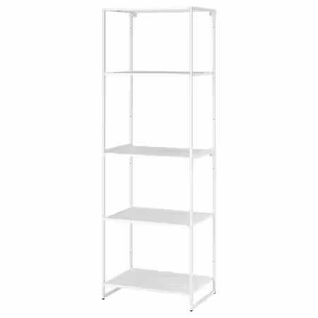 JOSTEIN Стеллаж - д/дома/улицы/металлический белый 61x40x180 см