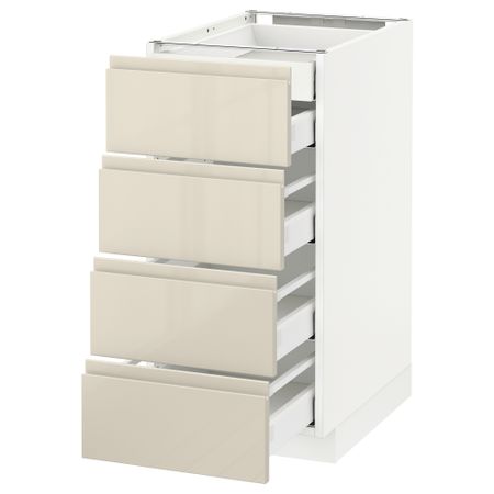 Напольный шкаф 4 фронтальных, 2 низких, 3 средних ящик, 40x60 cm IKEA METOD МЕТОД, MAXIMERA МАКСИМЕРА 691.428.94