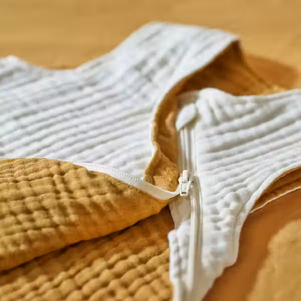 GULDVÄVARE ГУЛЬДВЭВАРЕ Спальный мешок - бежевый/темно-желтый 0-6 месяцев - схема-чертеж с размерами