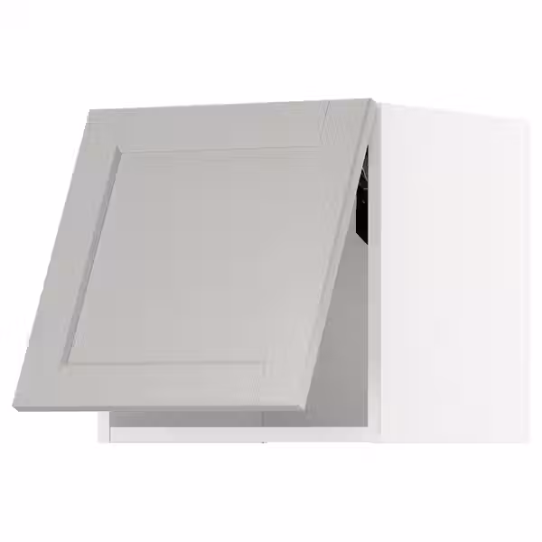 METOD Горизонтальный навесной шкаф - белый/Lerhyttan светло-серый 40x40 см - фото 1