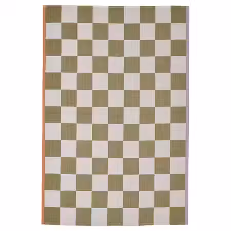 KLASSRUM КЛАССРУМ Ковер, безворсовый - белый/зеленый 133x195 см