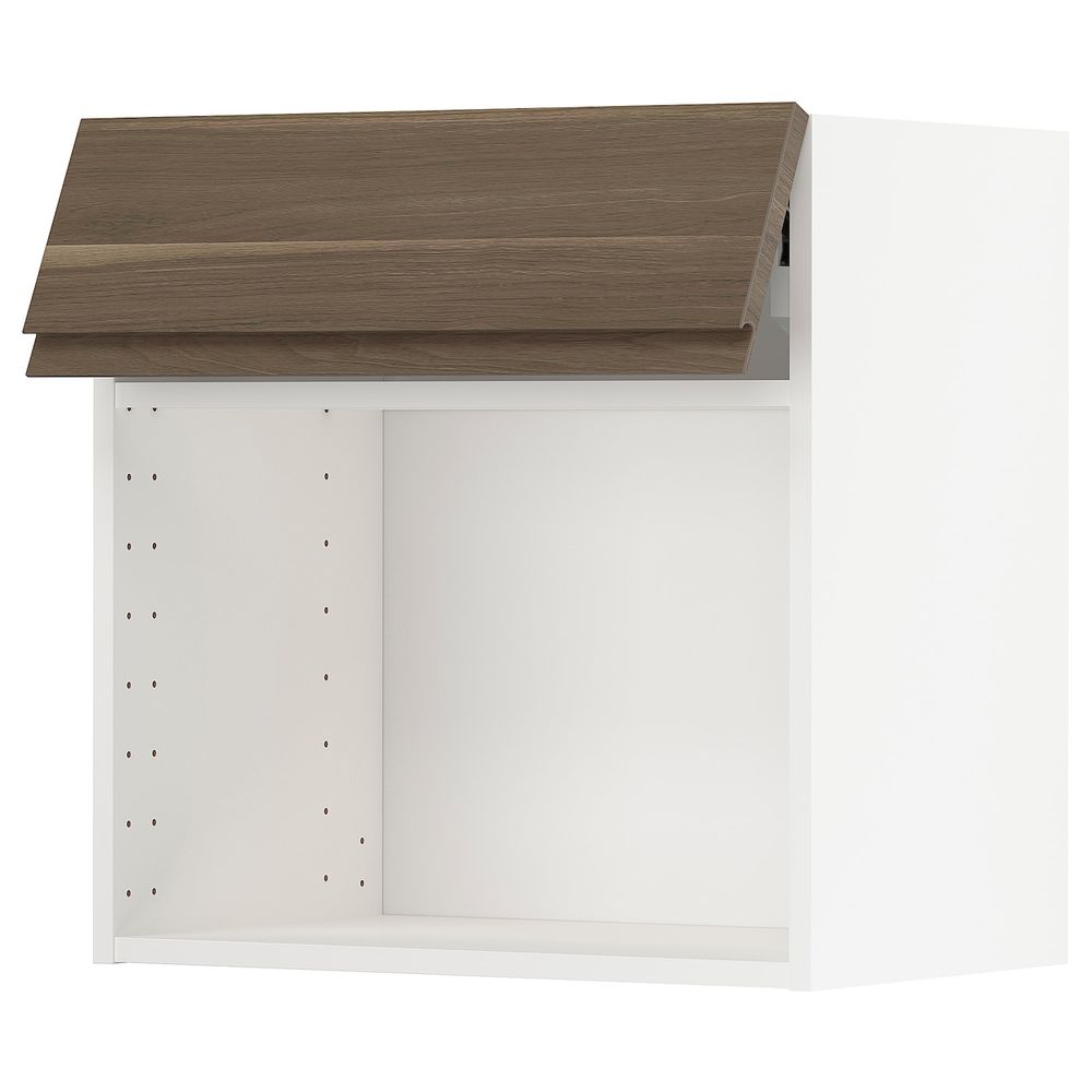 Навесной шкаф для СВЧ-печи, белый/Воксторп под грецкий орех 60x60 см IKEA METOD МЕТОД 893.917.26 - схема-чертеж с размерами