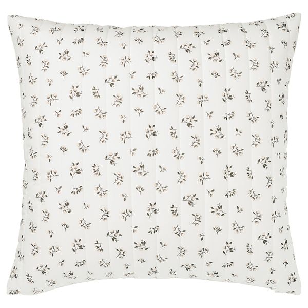 Чехол на подушку, белый, серый 65x65 см IKEA SANDLUPIN САНДЛУПИН 104.511.67 - фото 1