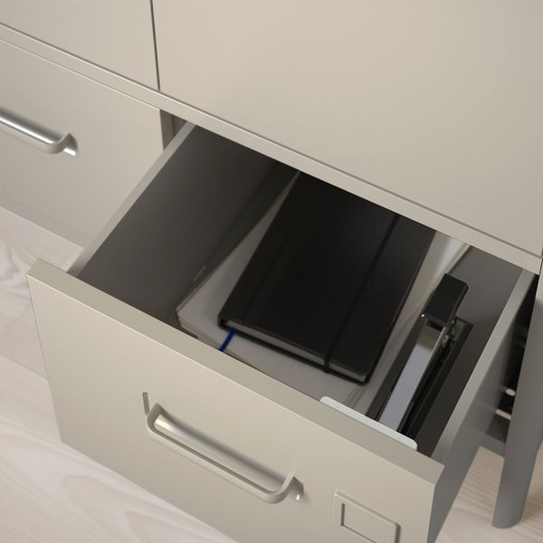 Шкаф с электронным замком, бежевый 80x119 см IKEA IDÅSEN ИДОСЕН 692.871.94 - фото 5