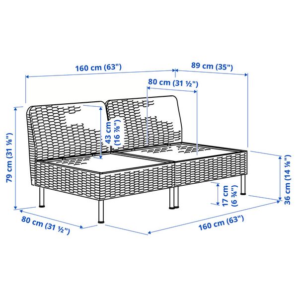 IKEA, дополнительный ракурс - схема-чертеж с размерами