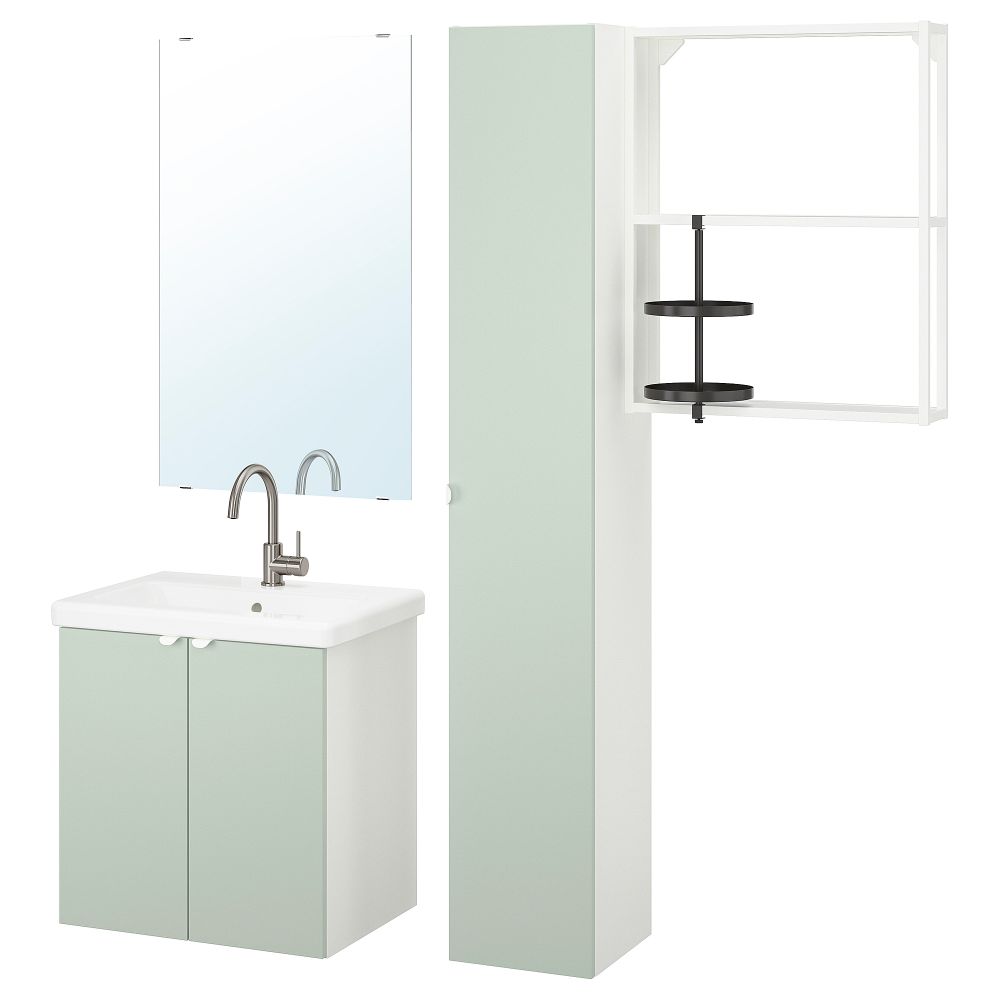 Комплект мебели для ванной,13 предмета IKEA TVÄLLEN ЛЕН ТВЭЛЛЕН, BEGIVENHET БЕГИВЕНХЕТ 194.992.59 - фото 1