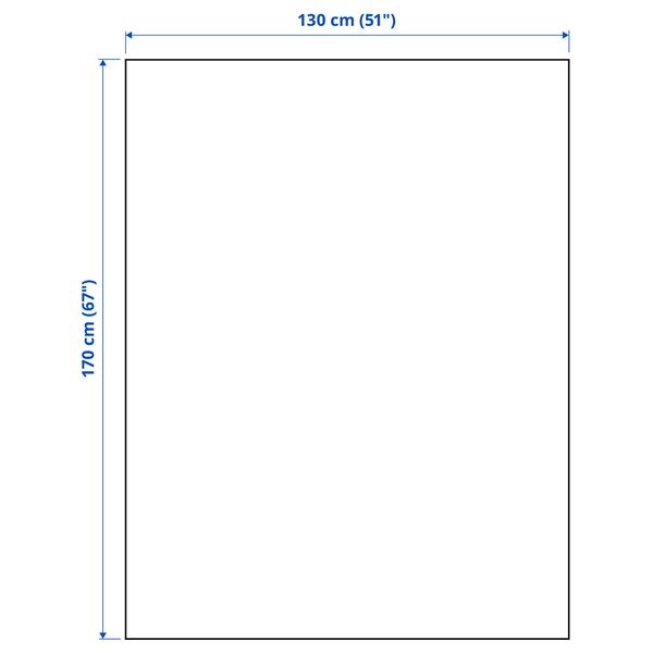 Плед, темно-зеленый, 130x170 см IKEA SVINROT 705.863.33 - схема-чертеж с размерами