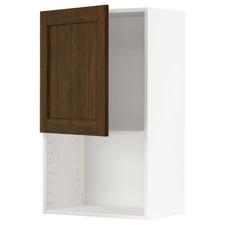 Навесной шкаф для СВЧ-печи, белый/Эдсерум коричневый 60x100 см IKEA METOD МЕТОД 594.472.49