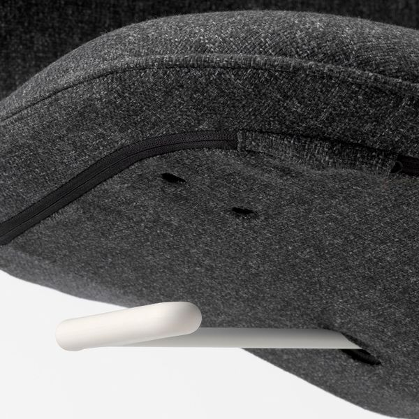 Рабочий стул, Гуннаред темно-серый/белый IKEA LÅNGFJÄLL ЛОНГФЬЕЛЛЬ 493.862.27 - фото 6