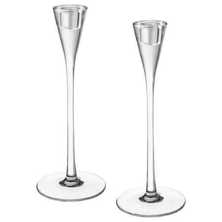 Подсвечник ГЭСТВЭНЛИГ, прозрачное стекло (28 см)