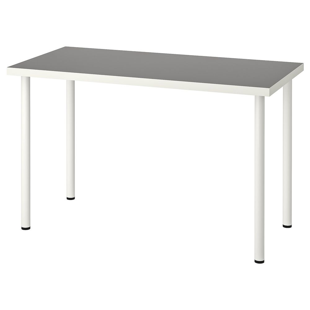 Стол, светло-серый, белый 120x60 см IKEA LINNMON ЛИННМОН / ADILS АДИЛЬС 393.313.01 - фото 1