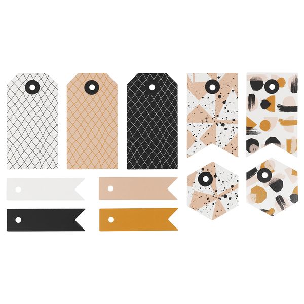 Ярлыки для подарков ЛАНКМОЙ, белый черный, розовый - фото 1