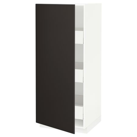 Высокий шкаф с ящиками, 60x60x140 cm IKEA METOD МЕТОД, MAXIMERA МАКСИМЕРА 493.621.13
