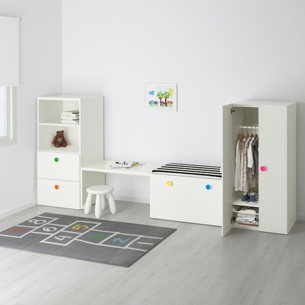 Комбинация для хранения со скамьей, белый 300x50x128 см IKEA СТУВА / ФОЛЬЯ 292.751.26 - фото 2