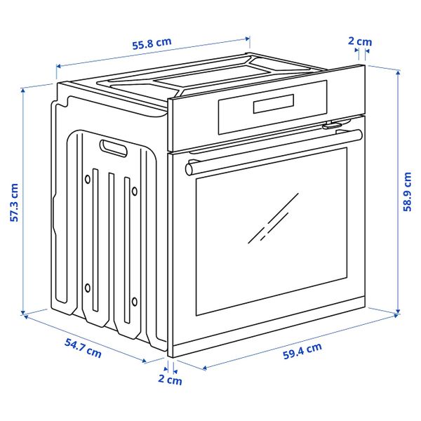 IKEA, дополнительный ракурс - схема-чертеж с размерами